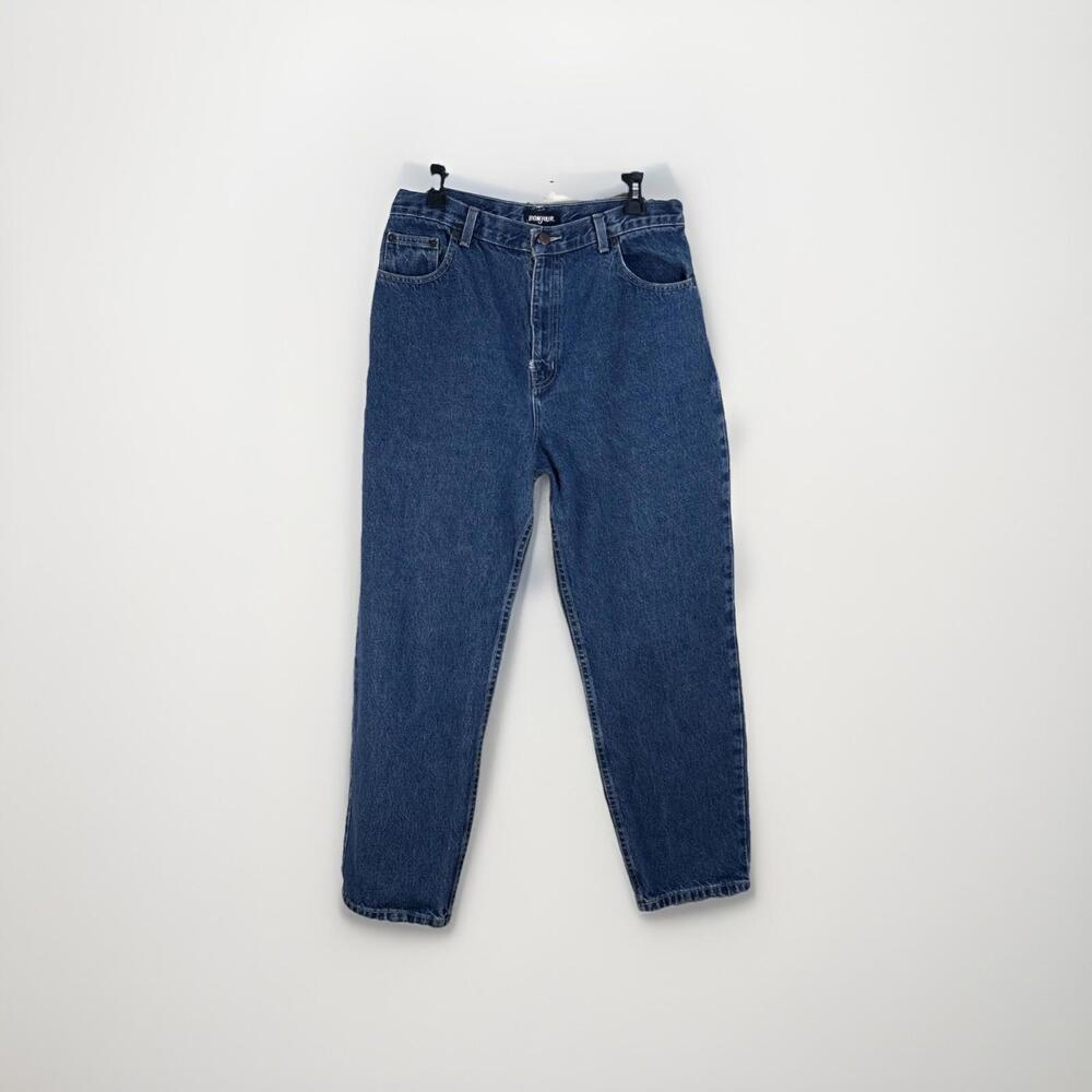 Bonjour Jeans Women Size 16 P Tapered High Wash Blue‎ USA 80s 90s